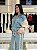 JAQUETA JEANS MIX TEXTURE COM NYLON NAS MANGAS E CAPUZ - Imagem 1