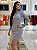 VESTIDO CURTO GOLA ALTA COM TRANSFER CINZA SOMBRA - Imagem 4