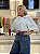 CALÇA JEANS DETALHE ILHÓS - Imagem 1