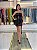 VESTIDO STRAPLESS ACETINADO CINTO DUPLO - Imagem 1