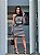 VESTIDO LISTRADO PRETO TRICOT - Imagem 1