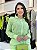 CONJUNTO CAMISA BORDADO FLOWERS E SHORT LINHO VERDE LIMA - Imagem 3