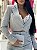 CONJUNTO BLAZER CROPPED E CALCA SHINE STRIPE CINZA SOMBRA - Imagem 2
