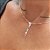 Colar choker com pingente de zircônias cravejadas - Imagem 1
