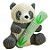 Pelúcia O Panda 2 em 1 com apito para cães - Patchwork Pet - Imagem 1