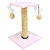 Arranhador com plataforma quadrada Rosa 26X26X37 cm - Imagem 1