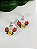 Brinco Hexagonal com Flores - Imagem 4