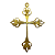 Cruz estilizada Dourada - Imagem 1