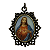 Medalha Coração Pontilhada Ouro velho S.C Jesus - Imagem 1