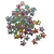 Conta miçanga acrilica estrela transparente cores candy 20gr - Imagem 1