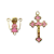 Entremeio e cruz  Anjo da Guarda Infantil Rosa/Dourado - Imagem 1