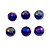 Cristal bola azul bic irizado 10 mm (6pçs) - Imagem 1