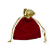 Saquinho de veludo vermelho com dourado - Imagem 2