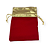 Saquinho de veludo vermelho com dourado - Imagem 1