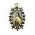 Medalha Sta Teresinha com flores Ouro Velho - Imagem 1