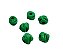 Murano verde musgo leitoso (6 unidades) - Imagem 1