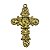 Cruz de Rosas média Dourada - Imagem 1