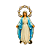 Broche Nossa Senhora das Graças Dourado 2,7cm em Metal com Strass - Imagem 2