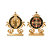 Adorno Metal São Bento Dupla Face Dourado Decoração 7cm - Imagem 1