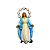 Broche Nossa Senhora das Graças Prateado 2,7cm - Imagem 2