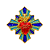 Broche Sagrado Coração de Jesus Dourado - Imagem 1