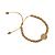 Pulseira Bege Ajustavel Nossa Senhora Aparecida Dourado 6mm - Imagem 1