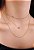 Choker com gota de zircônia ametista banho no Ouro 18k - Imagem 1