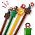 Kit Caneta Gel  Papelaria Fofa Ponta Fina Criativa do Super Mario com 3/6/9/12 Pçs - Imagem 1