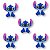 Aplique Emborrachado Stitch 5 Peças - Imagem 8