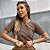 T-SHIRT ESTONADA LISA MARROM MOCHA - Imagem 7
