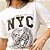 T-SHIRT ESTONADA NYC TIGER VINTAGE ESTAMPA MARROM OFF WHITE - Imagem 2