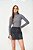 BLUSA CANELADA PRETO MESCLADO - Imagem 1