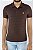 POLO MC CASUAL SLIM MALHA MARROM OGOCHI - Imagem 1