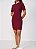 VESTIDO CANELADO BORDO BLOODSTONE - COLCCI - Imagem 1