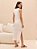 VESTIDO FEMININO FRANZIDO- OFF WHITE DIMY - Imagem 1