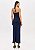 VESTIDO SUPER MIDI FRENTE UNICA AZUL LANÇA PERFUME - Imagem 1