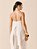 BLUSA FEMININA COM BABADOS COSTAS - CRU/OFF/DOURADO - Imagem 1