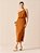 VESTIDO COM DETALHE OMBRO MARROM TERRA - DIMY - Imagem 2