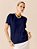 TSHIRT FEMININA CONFORT DIMY COM BORDADO -AZUL MIDNIGHT - Imagem 1