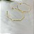 Brinco de Argola Hexagonal Grande - Banhado em Ouro 18k - Imagem 6