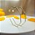 Brinco de Argola Hexagonal Grande - Banhado em Ouro 18k - Imagem 8
