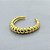 Anel Ajustável Design Croissant - Banhado em Ouro 18k - Imagem 3