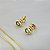 Conjunto Ponto de Luz de Zircônias Brancas - Banhados em Ouro 18K - Imagem 2