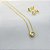 Conjunto Ponto de Luz de Zircônias Brancas - Banhados em Ouro 18K - Imagem 1