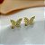 Brinco Borboleta Cravejado com Zircônias Brancas - Banhado em Ouro 18k - Imagem 4