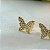 Brinco Borboleta Cravejado com Zircônias Brancas - Banhado em Ouro 18k - Imagem 3