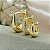 Brinco Articulado Tulipa Liso P - Banhado em Ouro 18k - Imagem 3
