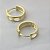 Brinco de Argola Click Cravejado com Zircônias G - Banhado em Ouro 18k - Imagem 4