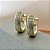 Brinco de Argola Click Cravejado com Zircônias G - Banhado em Ouro 18k - Imagem 1