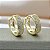 Brinco de Argola Click Cravejado com Zircônias G - Banhado em Ouro 18k - Imagem 3